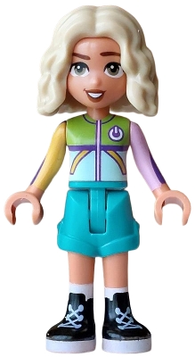 Nova, Lime Jacket, Dark Turquoise Shorts