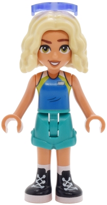 Friends Nova - Blue Sleeveless Top, Dark Turquoise Shorts, Black Boots, Sunglasses