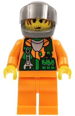 Astronaut - Orange Torso and Legs, Tans-Black Visor, Male