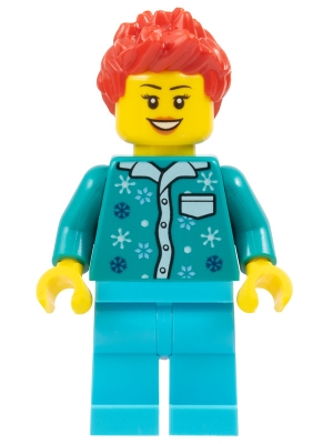 Dark Turquoise Torso, Medium Azure Legs, Red Hair