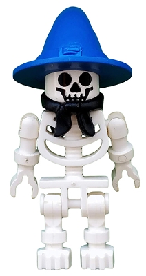 Skeleton with Standard Skull, Blue Wizard / Witch Hat and Black Bandana &#40;Boney&#41;