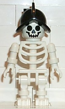Skeleton with Standard Skull, Black Conquistador Helmet