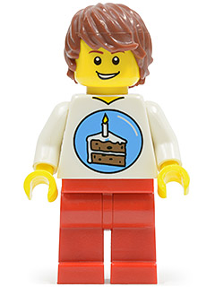 Birthday Boy - White Torso, Red Legs, Reddish Brown Hair