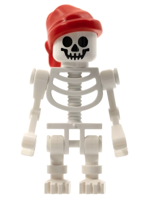 Skeleton, Fantasy Era Torso with Standard Skull, Mechanical Arms, Red Bandana