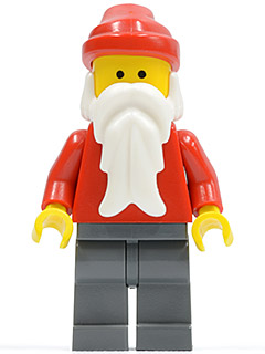Santa, Plain Red, Dark Bluish Gray Legs