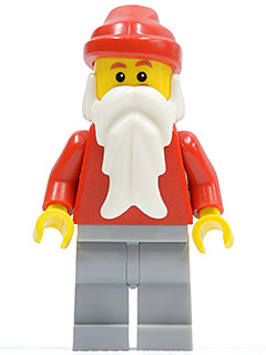 Santa, Plain Red with Light Bluish Gray Legs