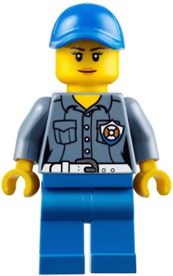 Coast Guard, Woman, Sand Blue Shirt with Badge, Blue Cap