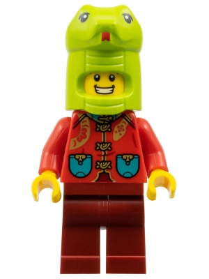 Snake Costume, Red Torso, Dark Red Legs
