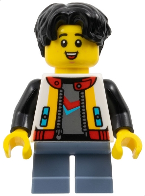 Kid, White Torso, Sand Blue Legs, Black Hair