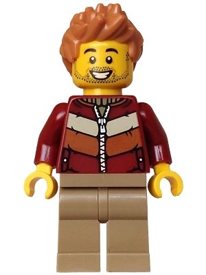 Dark Red Torso, Dark Tan Legs, Medium Nougat Hair