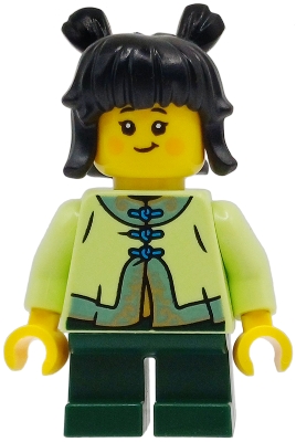 Kid, Yellowish Green Torso, Dark Green Legs, Black Hair