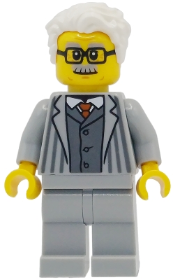 Grandpa, Light Bluish Grey Suit, White Hair