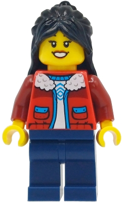 Mom, Red Torso, Dark Blue Legs, Black Hair