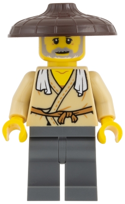 Tan Robes, Dark Bluish Grey Legs, Dark Brown Hat