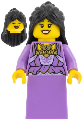 Medium Lavender Dress, Black Hair