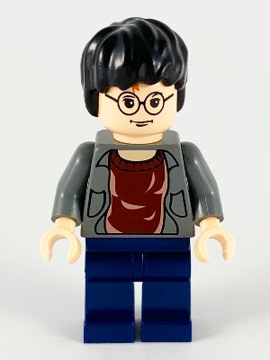 Harry Potter, Dark Bluish Gray Open Shirt Torso, Dark Blue Legs