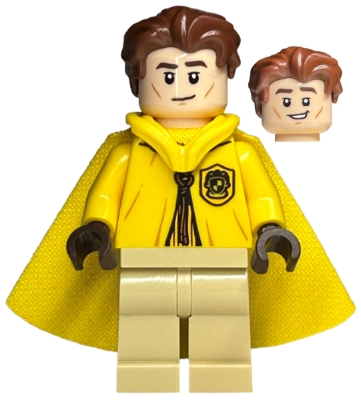 Cedric Diggory - Yellow Hufflepuff Quidditch Uniform with Hood and Cape