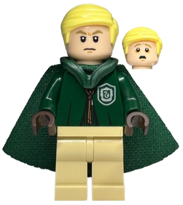 Draco Malfoy - Dark Green Slytherin Quidditch Uniform with Hood and Cape