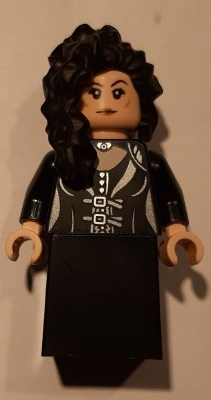 Bellatrix Lestrange, Black Dress with Buckles, Plain Skirt