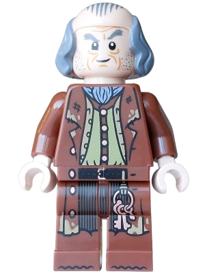 Argus Filch - Bald on Top, Reddish Brown Coat, Dark Tan Vest, Olive Green Shirt