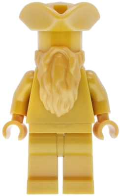 Source: BrickLink Statue - The Ministry of Magic, Pirate Hat, Gold Beard (Monochrome)