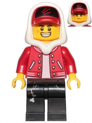 Jack Davids - Red Jacket with Cap and Hood &#40;Large Smile / Grumpy&#41;