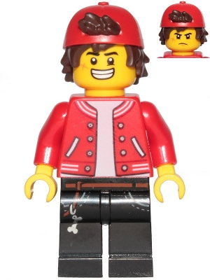Jack Davids - Red Jacket with Backwards Cap &#40;Large Smile / Grumpy&#41;