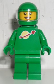Classic Space - Green with Air Tanks and Motorcycle &#40;Standard&#41; Helmet with Visor &#40;Yve&#41;