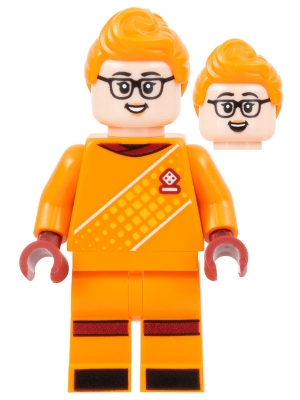 Soccer Goalie, Female, Orange Uniform, Light Nougat Skin, Orange Hair