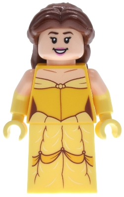 Belle - Minifigure, Yellow and Bright Light Yellow Dress with White Creases