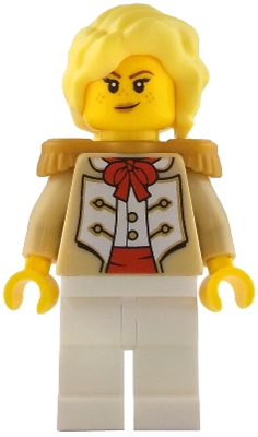Camilla - Admiral's Daughter, Tan Coat, White Legs, Pearl Gold Epaulettes