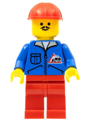 Bulldozer Logo - Red Legs, Red Construction Helmet