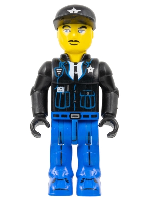 Police - Blue Legs, Black Jacket, Black Cap with Star