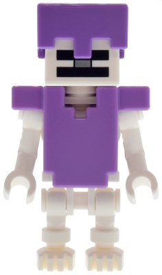 Skeleton, Square Skull, Medium Lavender Helmet and Armor (78132 Torso)