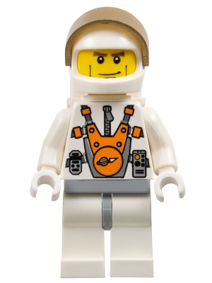 Mars Mission Astronaut with Helmet and Cheek Lines and Backpack