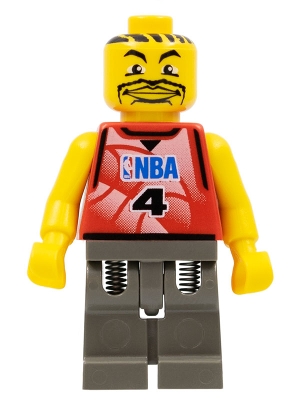 NBA Player, Number 4 with Dark Gray Legs