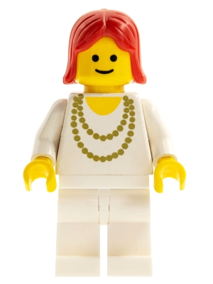 Necklace Gold - White Legs, Red Female Hair