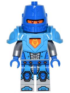 Nexo Knight Soldier - Dark Azure Armor, Blue Helmet with Eye Slit, Blue Hands