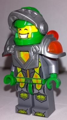 Aaron - Flat Silver Visor, Clip on Back