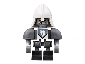 Lance Bot - Dark Bluish Gray Shoulders, White Helmet and Harpoon Holder