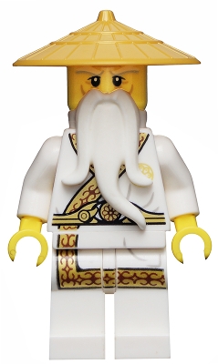 Master Wu in Gold Trimmed Outfit
