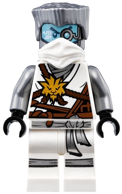 Source: BrickLink Zane (Honor Robe) - Day of the Departed, Hair, White Mask
