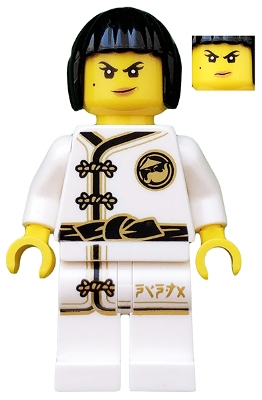 Nya in White Training Gi with Bob Cut Hair