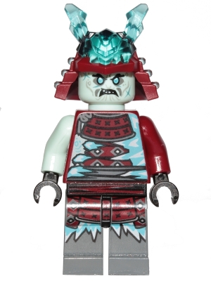 Source: BrickLink Blizzard Samurai - Ninja Helmet with Trans-Light Blue Horns
