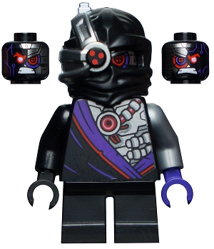 Nindroid with Dual Sided Head, Shoulder Armor (Legacy), Short Legs, Shoulder Harness