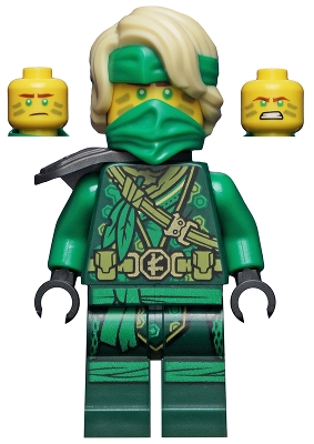 Lloyd, Bright Green Shoulder Armor and Mask, Hair