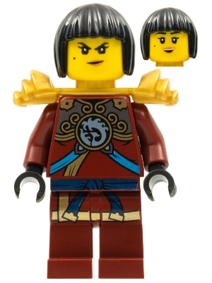 Nya - Future, Dark Red Robe, Gold Shoulder Guard