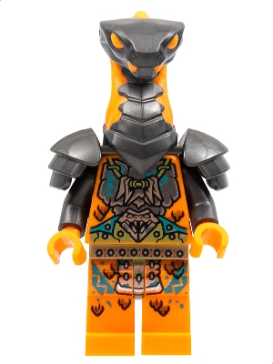 Source: BrickLink Boa Destructor - Breastplate Torso, Pearl Dark Gray Head, Shoulder Pads