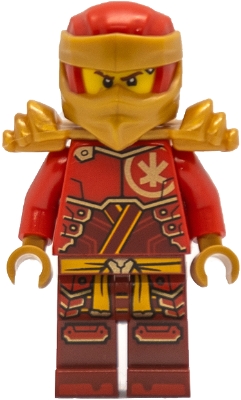 Source: BrickLink Kai - Dragons Rising, Tunic with Large Armor Plates, Red and Pearl Gold Head Wrap, Shoulder Armor