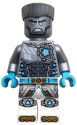 Source: BrickLink Zane - Dragons Rising, Flat Silver Torso, Angry